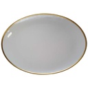 Fleischplatte klein Goldrand 32x23 cm Eschenbach Alte Formen W2610 gebraucht - sehr gut