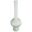 Edelstein Porzellan Blumenvase weiß H 18 cm