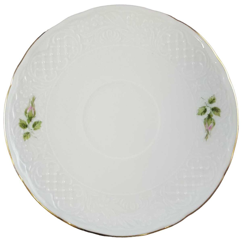 [45811027] Untertasse für Kaffee 14,5 cm Schumann Arzberg Form Dresden Weiße Rose gebraucht - sehr gut