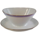 Sauciere mit Teller 1tlg Schumann Arzberg Blaurand gebraucht - gut