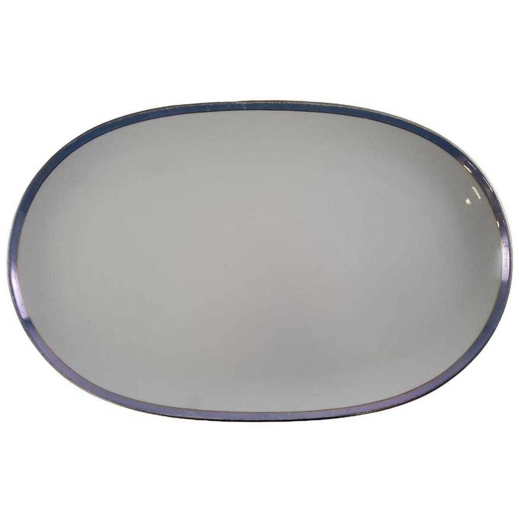 [45811041] Servierplatte Speiseplatte Fleischplatte Steakplatte 36x23 cm Schumann Arzberg Blaurand gebraucht - akzeptabel