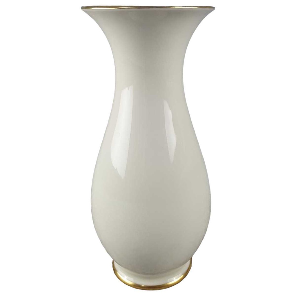 Vase Goldrand 25 cm Eschenbach Elfenbein Beige gebraucht - sehr gut