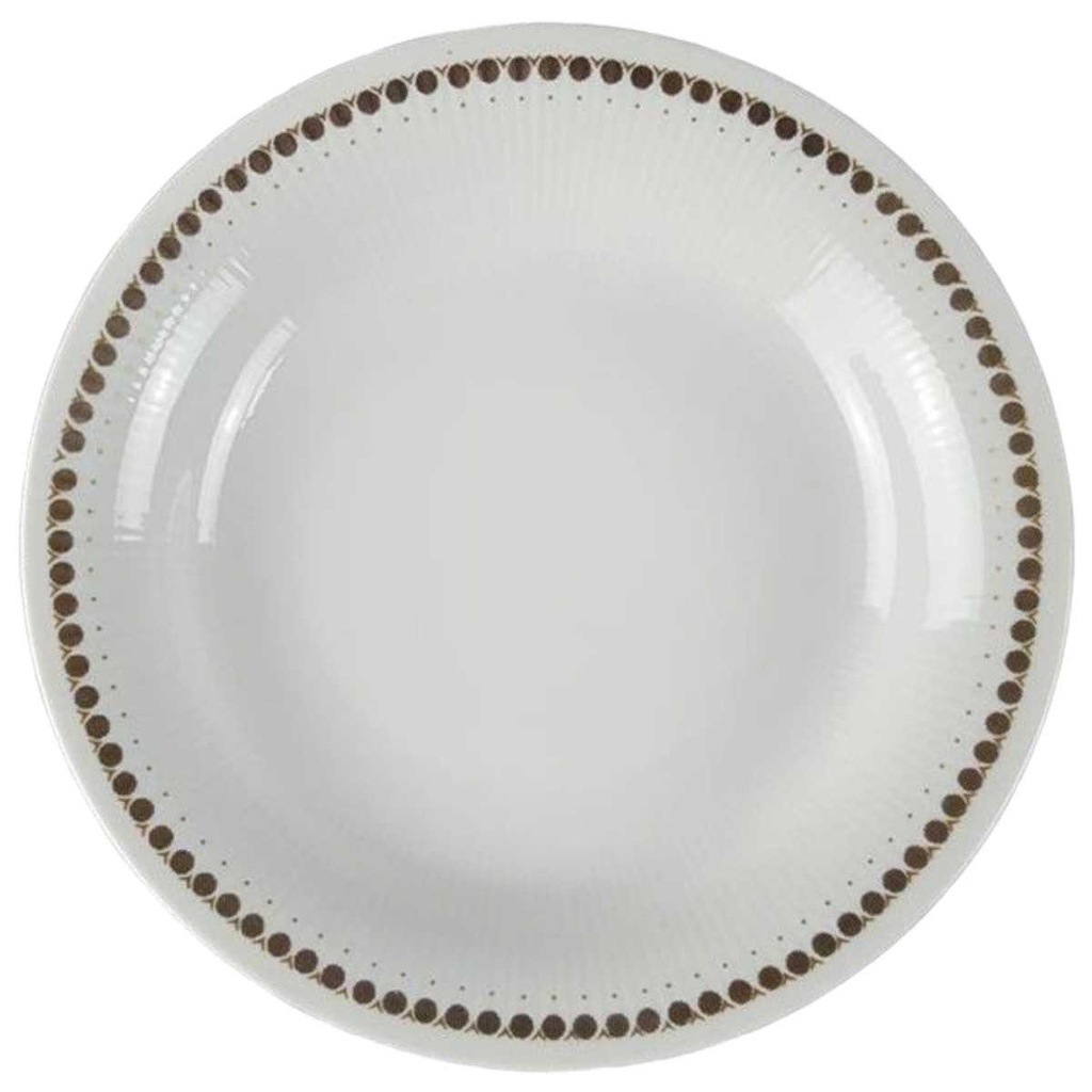 [458110539] Suppenteller Golddekor 22,4 cm Mitterteich Form 650 Kreise gebraucht - akzeptabel