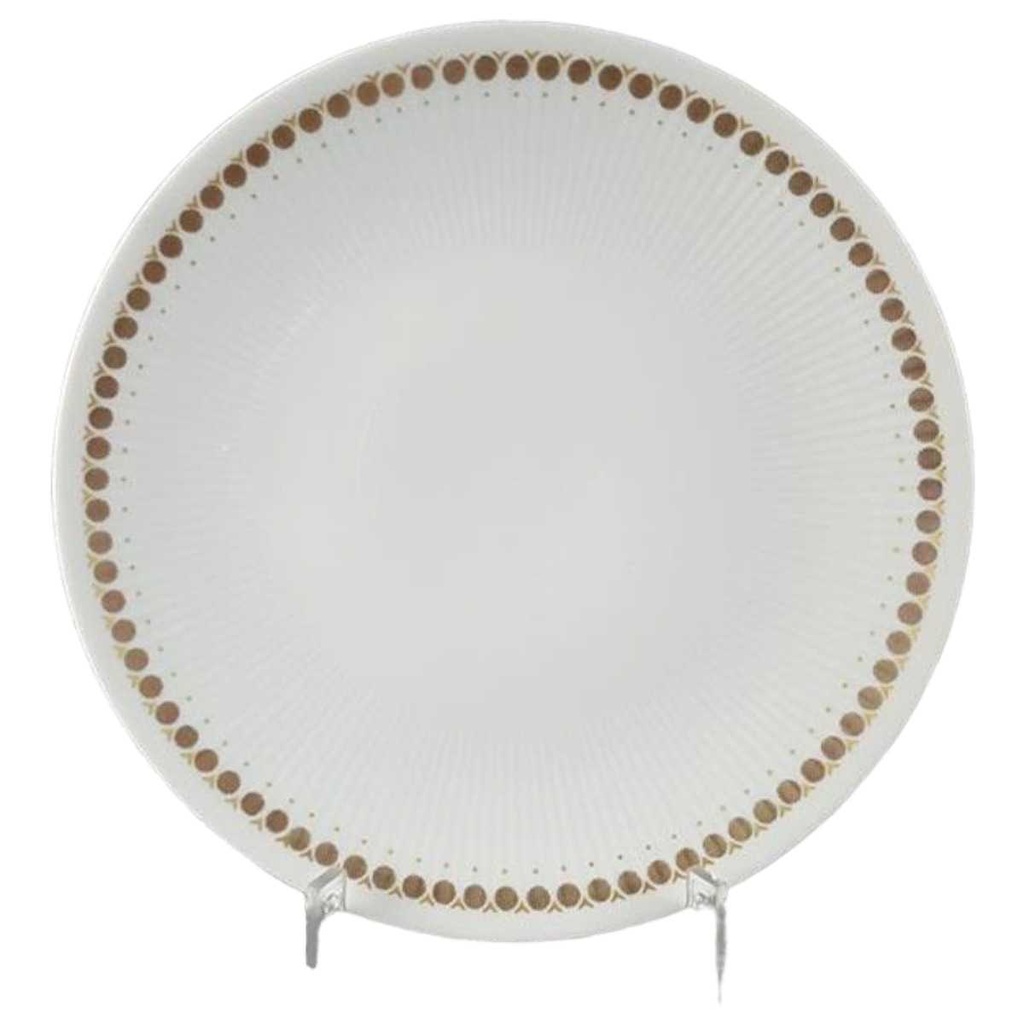 [458110540] Kuchenteller Dessertteller Golddekor 19,6 cm Mitterteich Form 650 Kreise gebraucht - akzeptabel