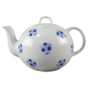 Cup+Mug Company weiß blau Fußball Teekanne 1,4 L