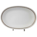 Servierplatte Steakplatte Golddekor 31,9x21,4 cm Mitterteich Form 650 Kreise gebraucht - akzeptabel