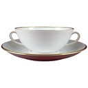 Suppentasse mit Untertasse Goldrand Fürstenberg Schloß 644 0801 gebraucht - gut