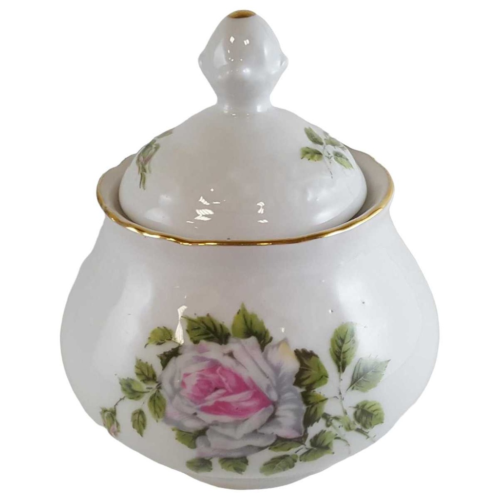 Zuckerdose Schumann Arzberg Form Dresden Weiße Rose gebraucht - sehr gut