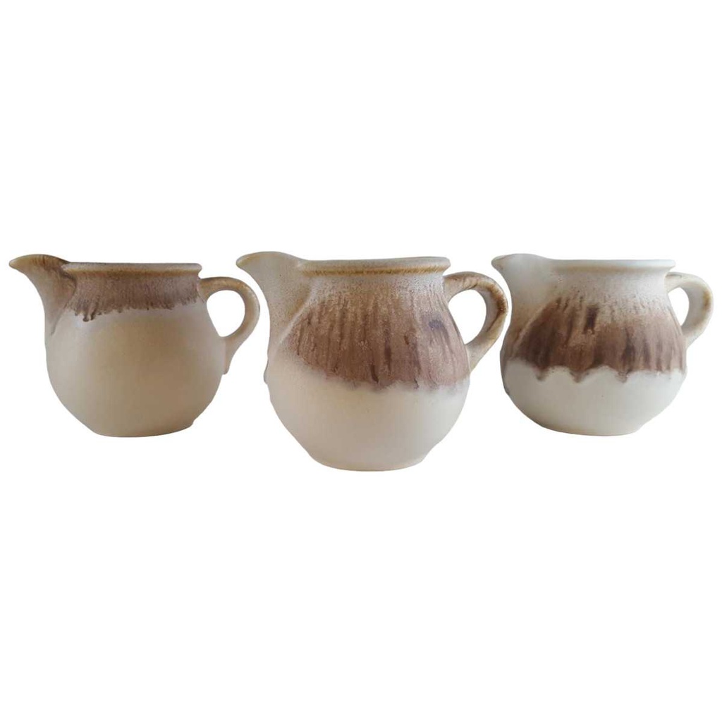 Milchkännchen Silberdistel Fayencen Sahara Braun
