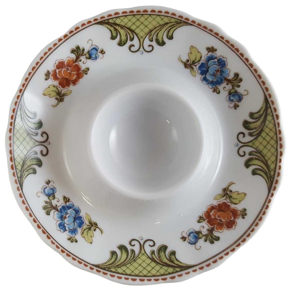 [45811113] Eierbecher mit Schalenablage Winterling Marktleuthen Braune & Blaue Blume gebraucht - gut