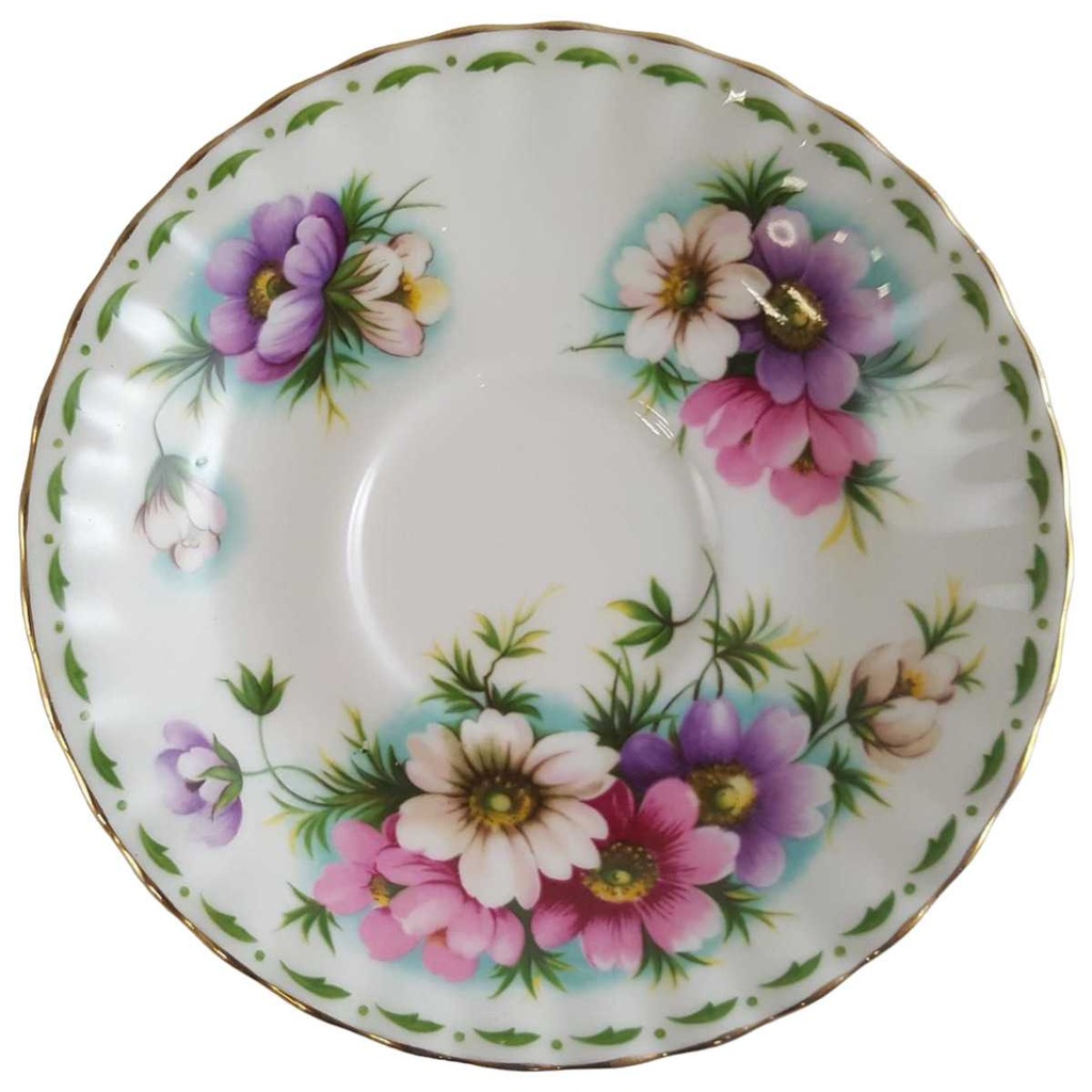 [45811122] Untertasse für Kaffee 13,8 cm Royal Albert Cosmos October gebraucht - sehr gut
