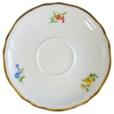 Untertasse für Kaffee Goldrand 14,5 cm Schirnding Bavaria Blumenmuster mit gebraucht - gut