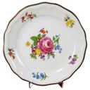 Kuchenteller Dessertteller Goldrand 19,7 cm Schirnding Bavaria Blumenmuster mit gebraucht - gut