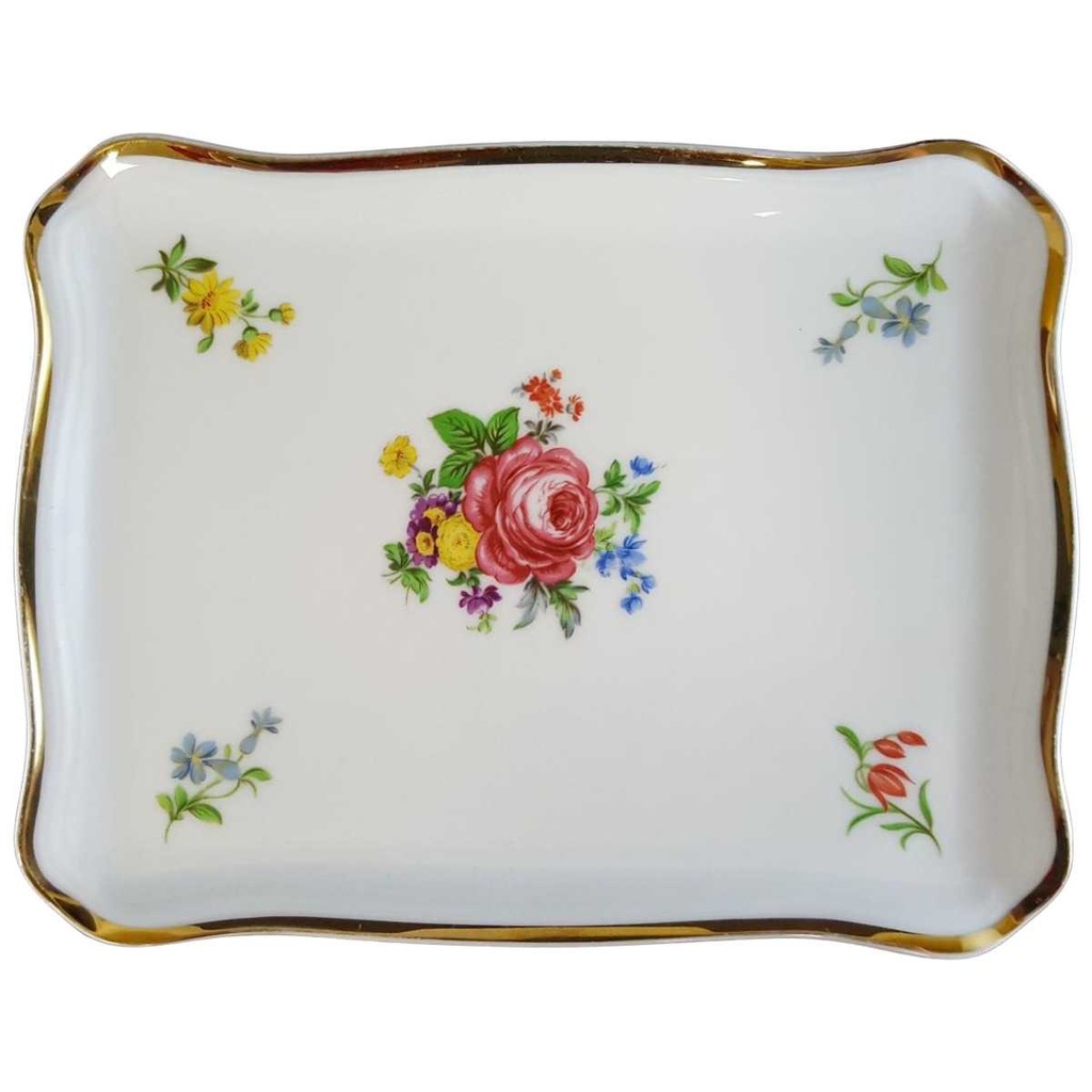 [45811160] Butterplatte Goldrand Schirnding Bavaria Blumenmuster mit gebraucht - gut