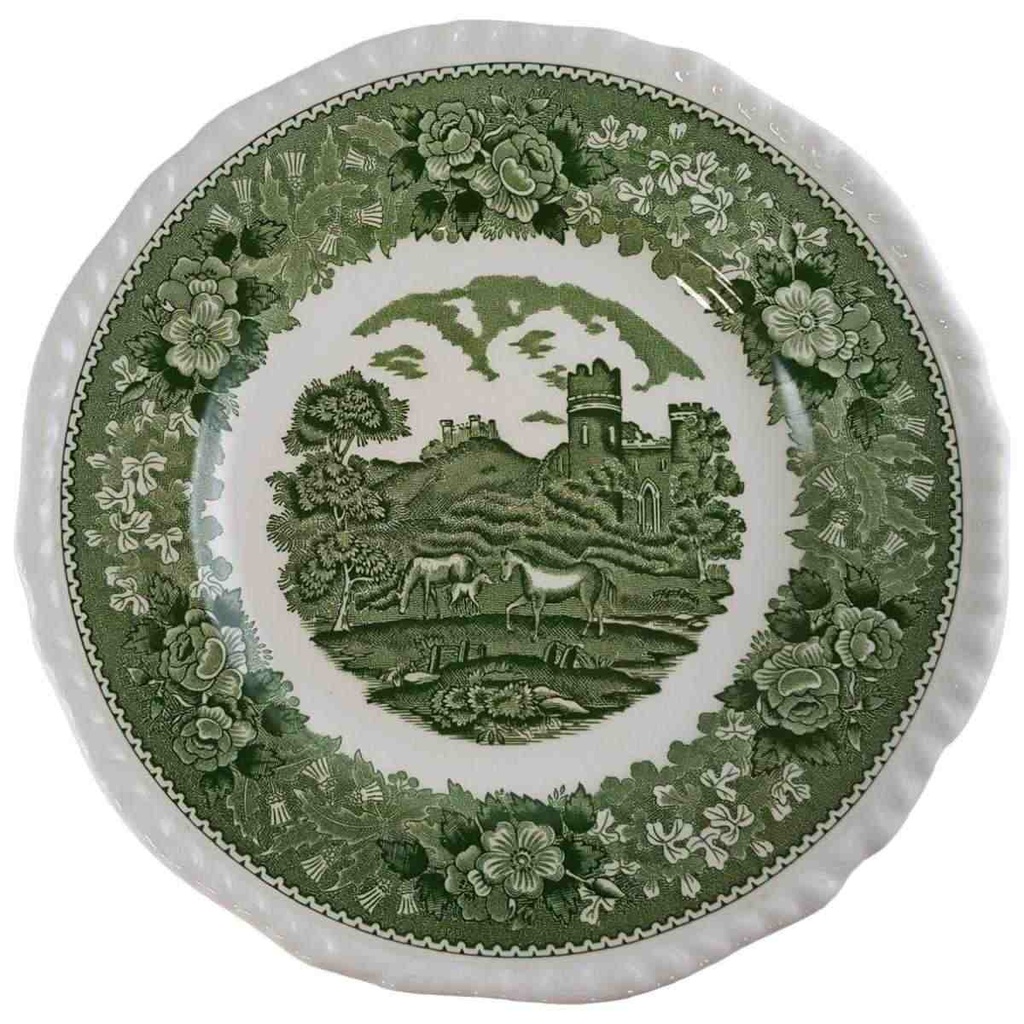 [45811180] Kuchenteller Dessertteller Frühstücksteller 21 cm Adams English Scenic Grün