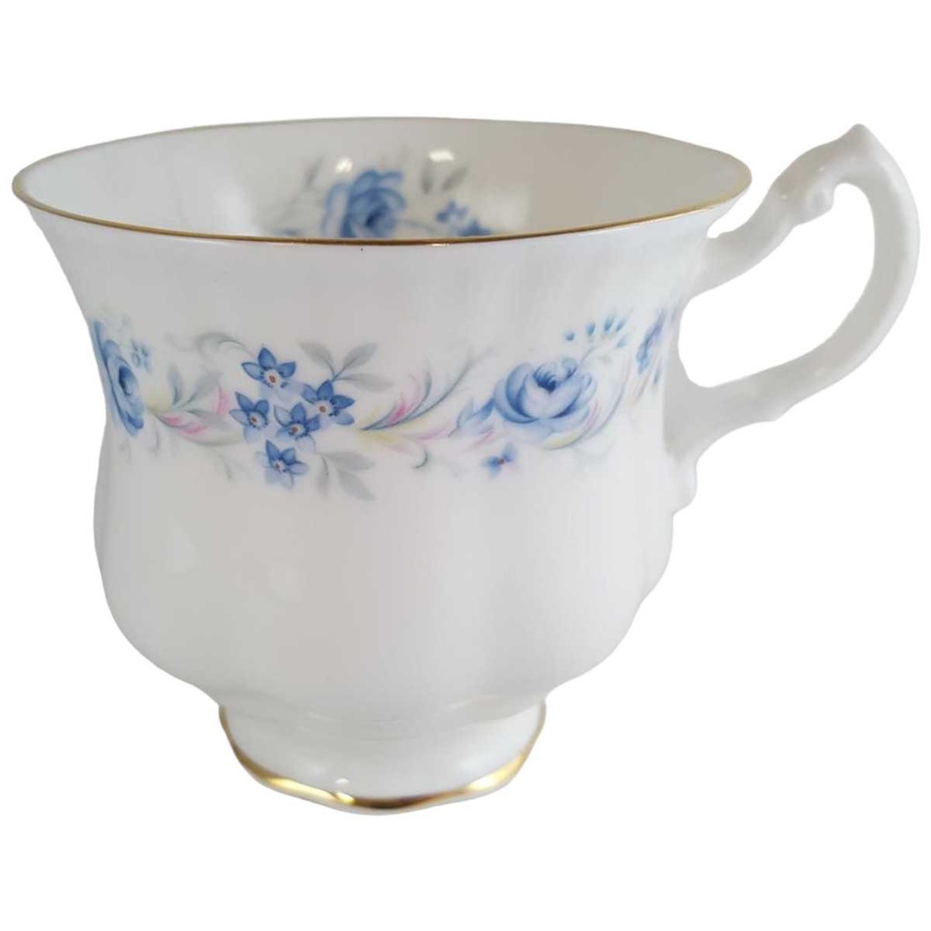 [45811196] Kaffeetasse Tasse Royal Malvern Blaue Blumenranke Blau gebraucht - sehr gut