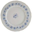 Kuchenteller Dessertteller Frühstücksteller 20,5 cm Royal Malvern Blaue Blumenranke Blau gebraucht - gut