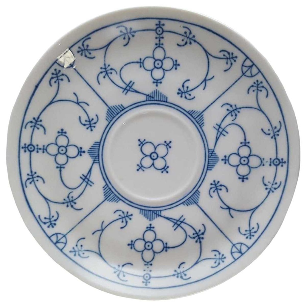 [45811202] Untertasse für Kaffee 14,5 cm Winterling Schwarzenbach Indisch Blau Strohblume gebraucht - sehr gut