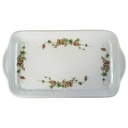 Servierplatte Speiseplatte Fleischplatte Tablett für Milch und Zucker 23x12,7 cm Eschenbach Salzburg braun grüne Ranke gebraucht - sehr gut