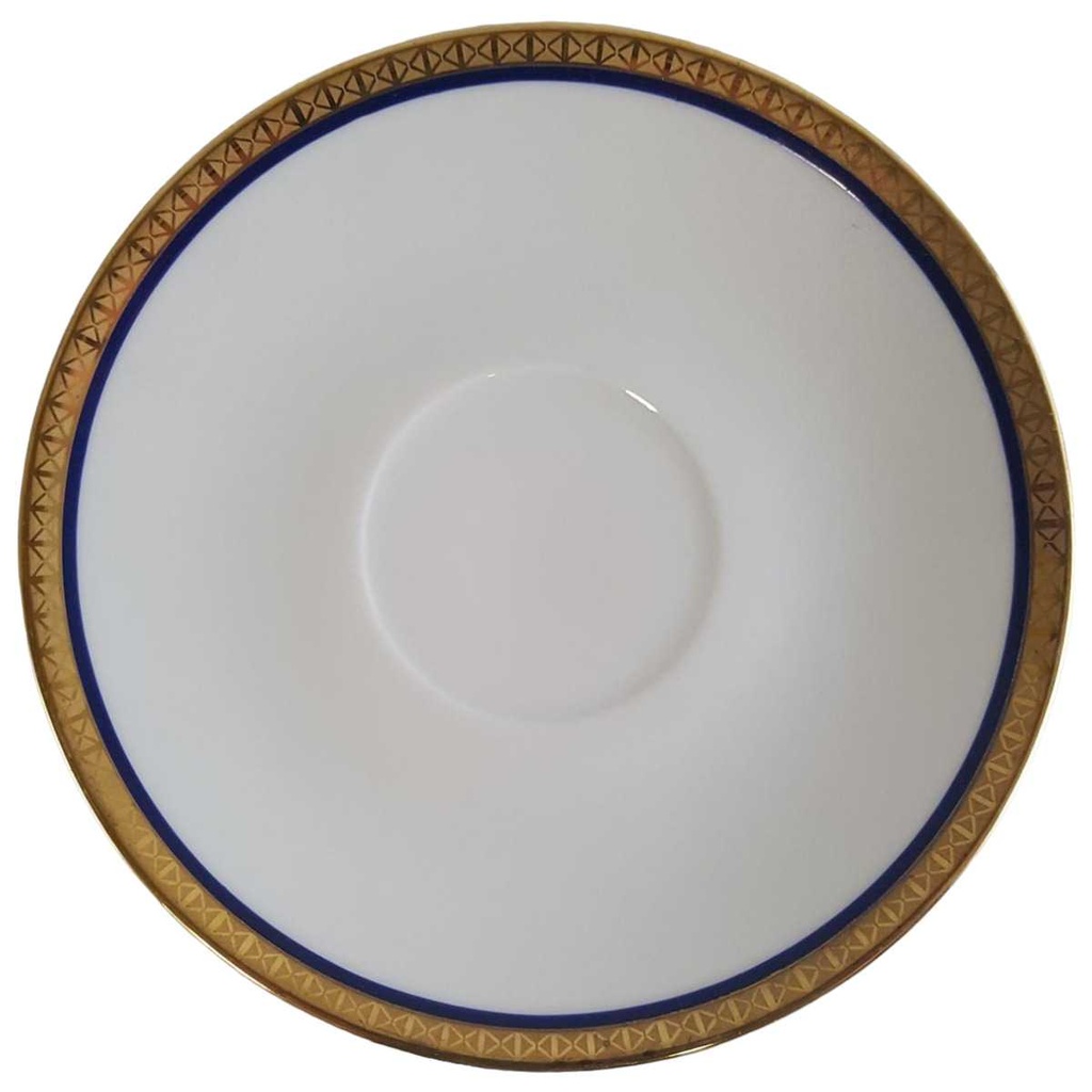 [45811232] Untertasse für Kaffee 14,8 cm Winterling Kirchenlamitz Kobalt goldene Bordüre gebraucht - gut