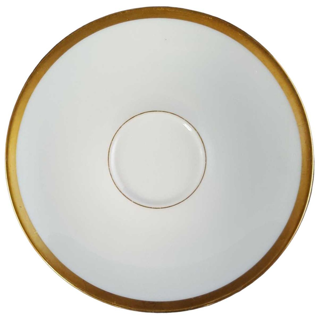 [45811255] Untertasse für Kaffee Goldrand 14 cm Eschenbach weiß mit gebraucht - gut