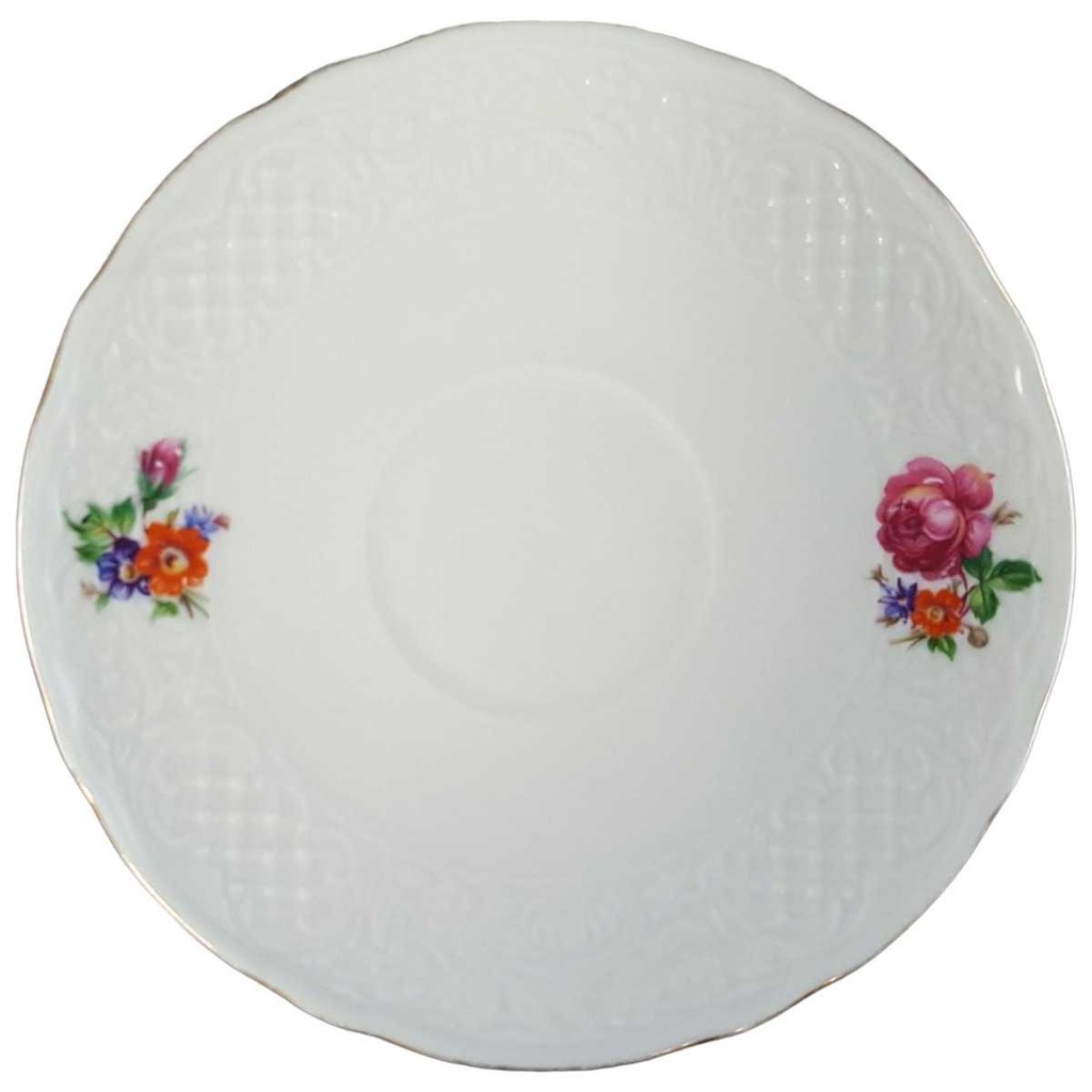 [45811264] Untertasse für Kaffee 14,5 cm Schumann Arzberg Form Dresden Bunte Blume gebraucht - akzeptabel