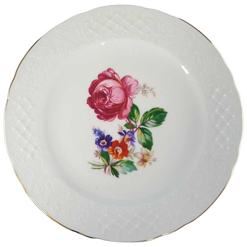 [45811265] Kuchenteller Dessertteller Frühstücksteller 19,7 cm Schumann Arzberg Form Dresden Bunte Blume gebraucht - gut