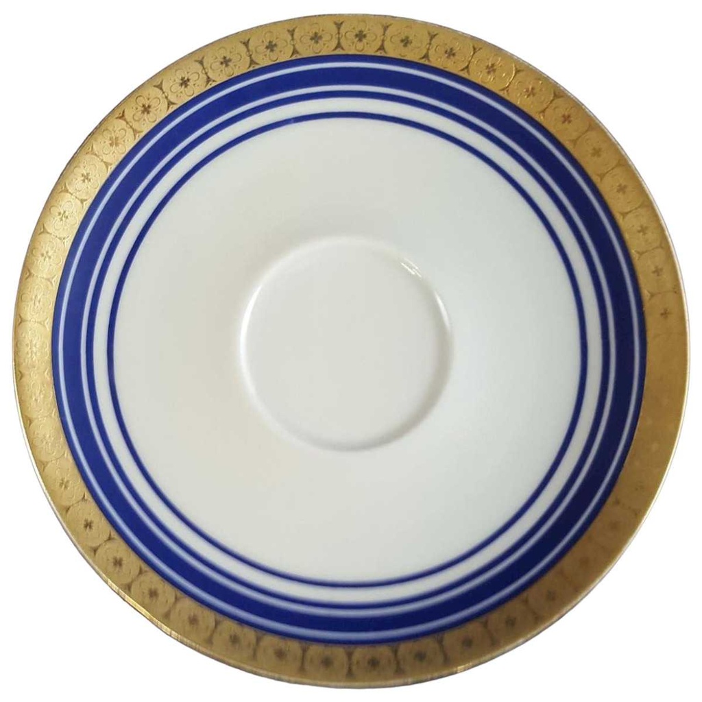 [45811279] Untertasse für Kaffee 14,4 cm Retsch Wunsiedel Kobalt Blau Gold gebraucht - gut