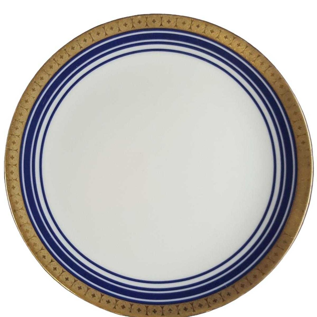 [45811280] Kuchenteller Dessertteller Frühstücksteller 19,2 cm Retsch Wunsiedel Kobalt Blau Gold gebraucht - gut