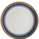 Kuchenteller Dessertteller Frühstücksteller 19,2 cm Retsch Wunsiedel Kobalt Blau Gold gebraucht - gut