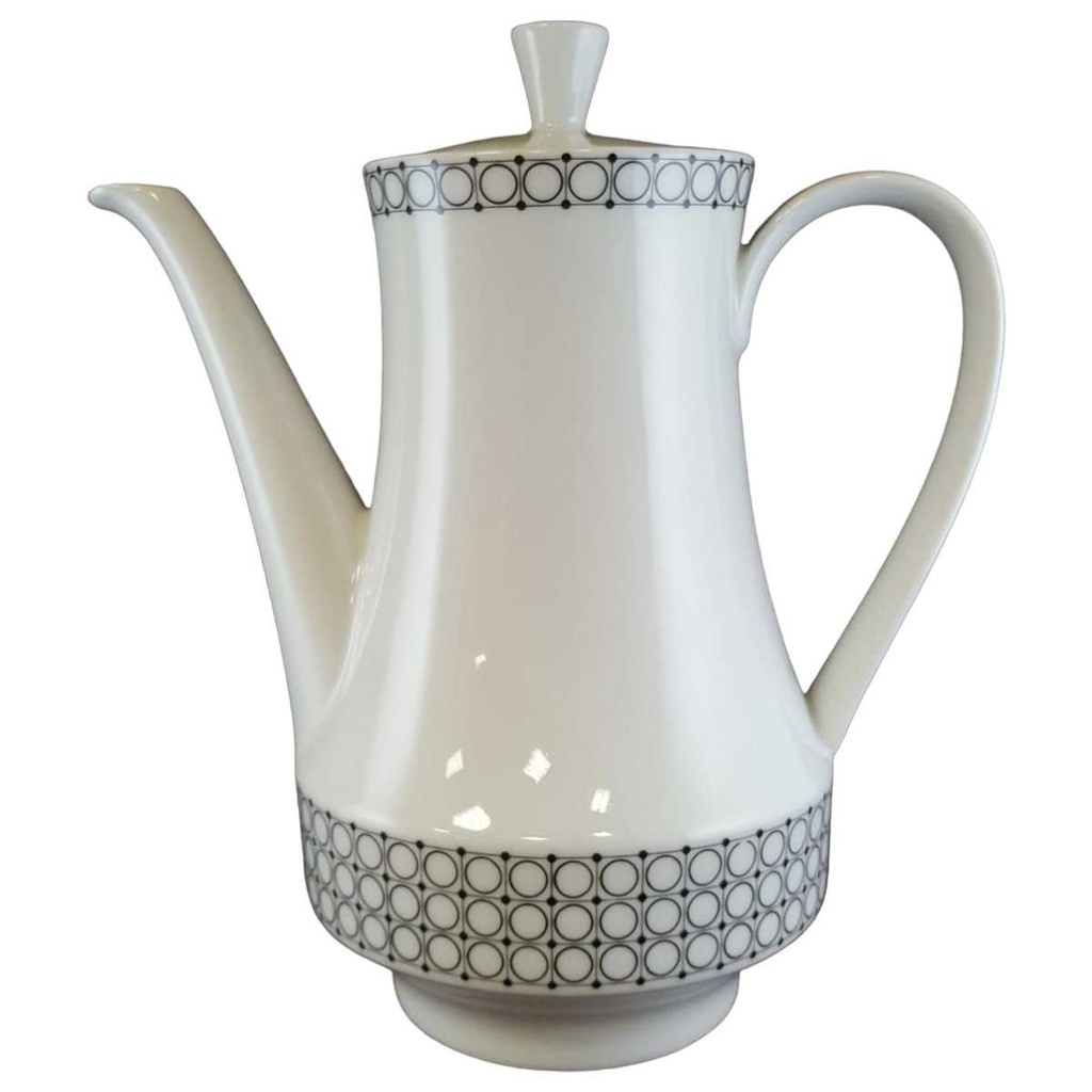 [45811308] Kaffeekanne Kanne 1,3 L Winterling Kirchenlamitz schwarze Kreise Schwarz gebraucht - sehr gut