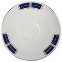 Untertasse für Kaffee Goldrand 14,4 cm Seltmann Weiden Blau Rot mit gebraucht - gut