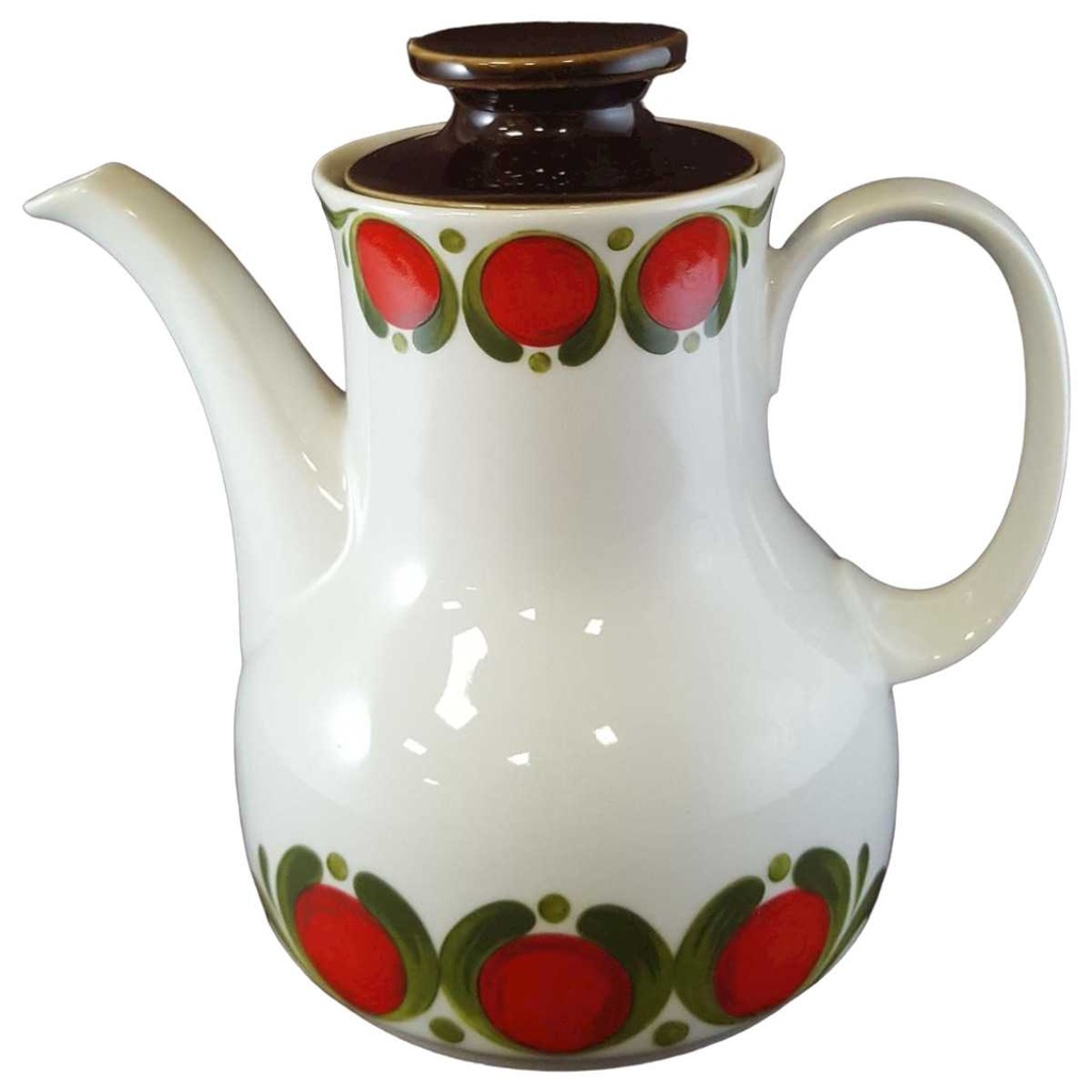 [45811337] Mokkakanne 0,85 L Winterling Röslau Retrodekor Rot grün gebraucht - gut