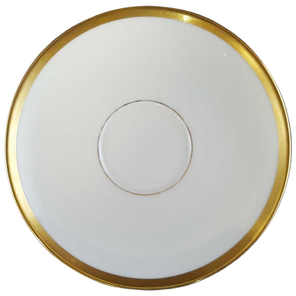 Untertasse für Kaffee Goldrand 14,5 cm Eschenbach Alte Formen 5 mm gebraucht - gut
