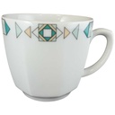 Kaffeetasse Tasse Seltmann Weiden Octa Abstrakt grün gebraucht - gut