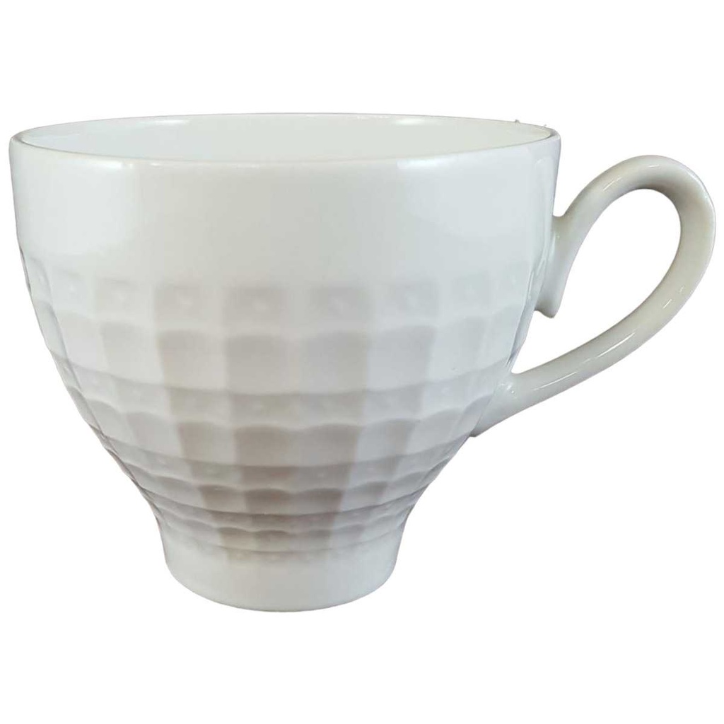 [45811408] Kaffeetasse Tasse Eschenbach Gitterrelief Weiß gebraucht - sehr gut