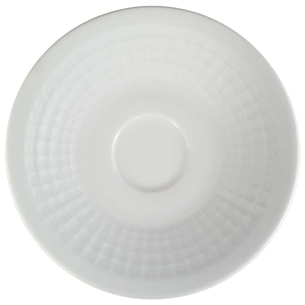 [45811409] Untertasse für Kaffee 14,7 cm Eschenbach Gitterrelief Weiß gebraucht - sehr gut