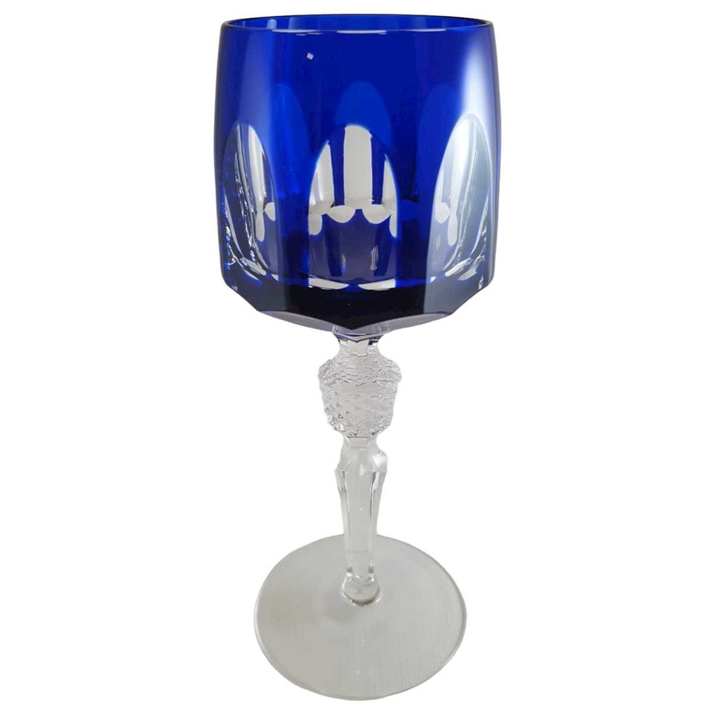 Weinglas Weinrömer Römerglas Überfangglas Nachtmann Antika Kobaltblau Blau gebraucht - sehr gut