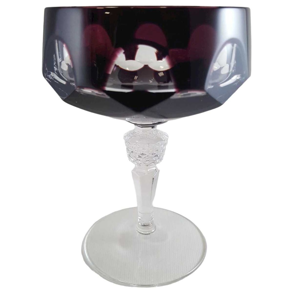 Sektschale Römerglas Überfangglas Nachtmann Antika Amethyst Lila gebraucht - sehr gut