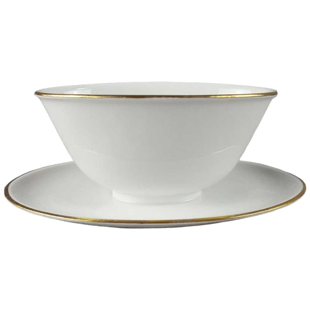 [458114394] Sauciere mit Teller Goldrand 1tlg Fürstenberg Schloß 644 0801 gebraucht - akzeptabel