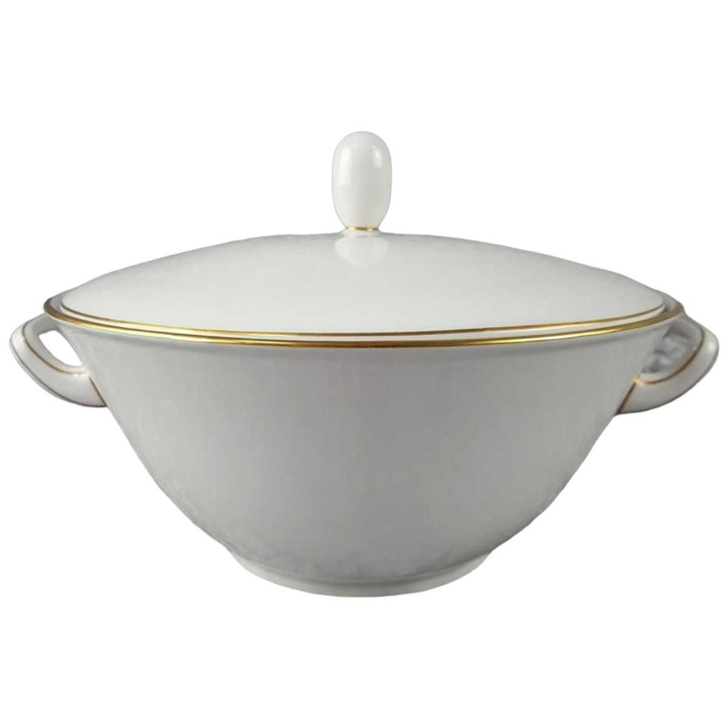 [458114400] Ragoutterrine Servierschüssel Goldrand 1,9 L Fürstenberg Schloß 644 0801 gebraucht - sehr gut