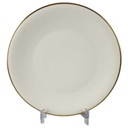 Kuchenteller Goldrand 19,8 cm Edelstein Bavaria 15808 Elfenbein Beige gebraucht - gut
