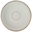Untertasse für Kaffee Goldrand 15,6 cm Edelstein Bavaria 15808 Elfenbein Beige gebraucht - gut