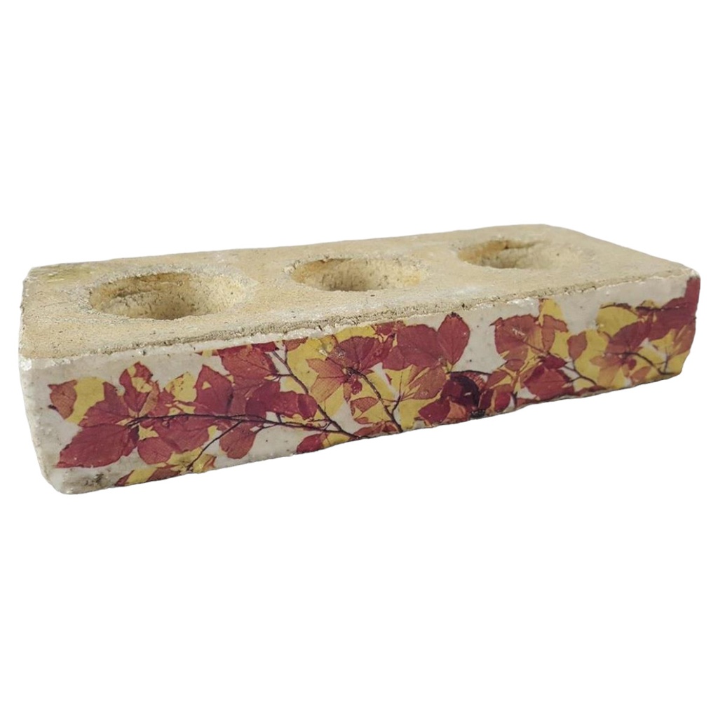 [458114446] Teelichthalter für 3 Teelichter AGED Keramik im Antik-Stil 19,5x8x3,7 cm