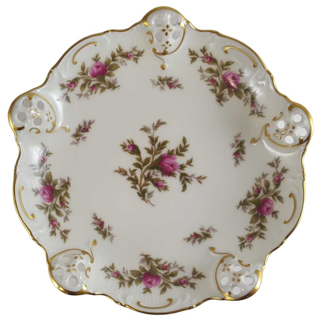 [45811452] Durchbruchschale Goldrand Durchbrucharbeit 15,8 cm Rosenthal Classic Rose Collection Moosrose mit gebraucht - sehr gut