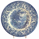 Suppenteller 22,2 cm English Ironstone Tableware (EIT) EIT England Morning Glories On Rim Blau gebraucht - akzeptabel