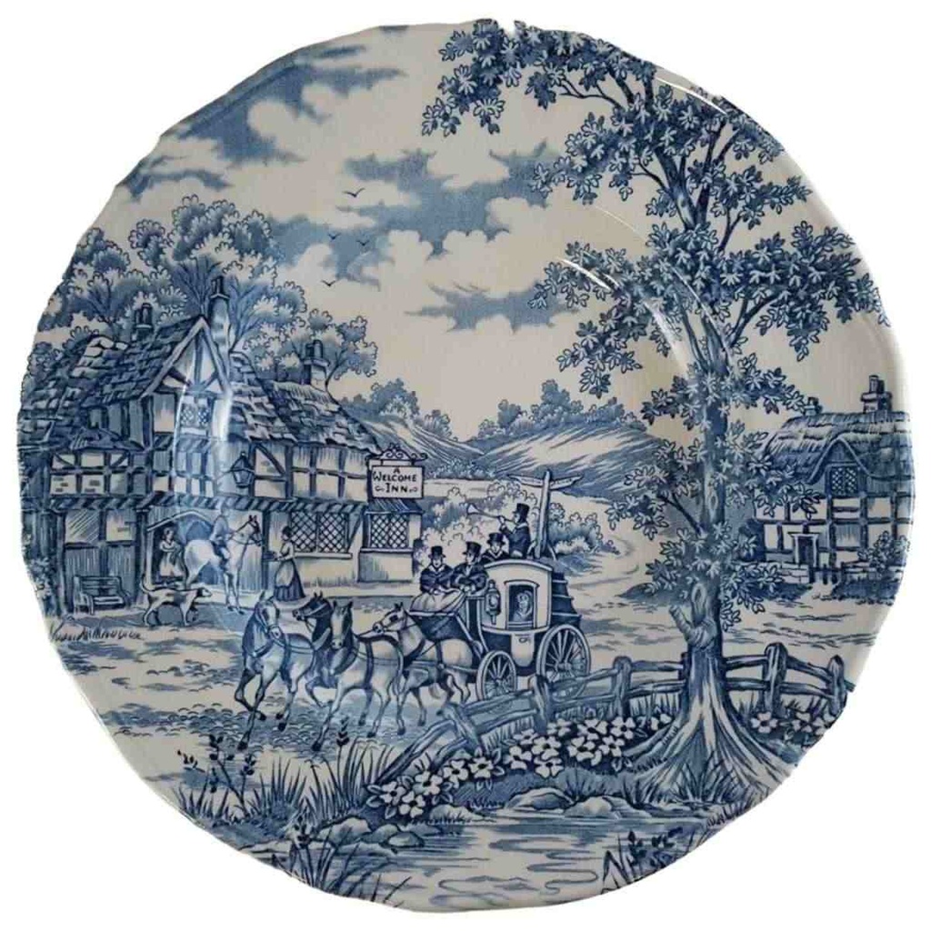 [45811491] Suppenteller 22,7 cm Alfred Meakin Coaching Days Blau gebraucht - gut