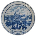 Wandteller Sammelteller Hutschenreuther Pieroth Sammlung Weihnachtsmarkt 1985 Blau gebraucht - sehr gut