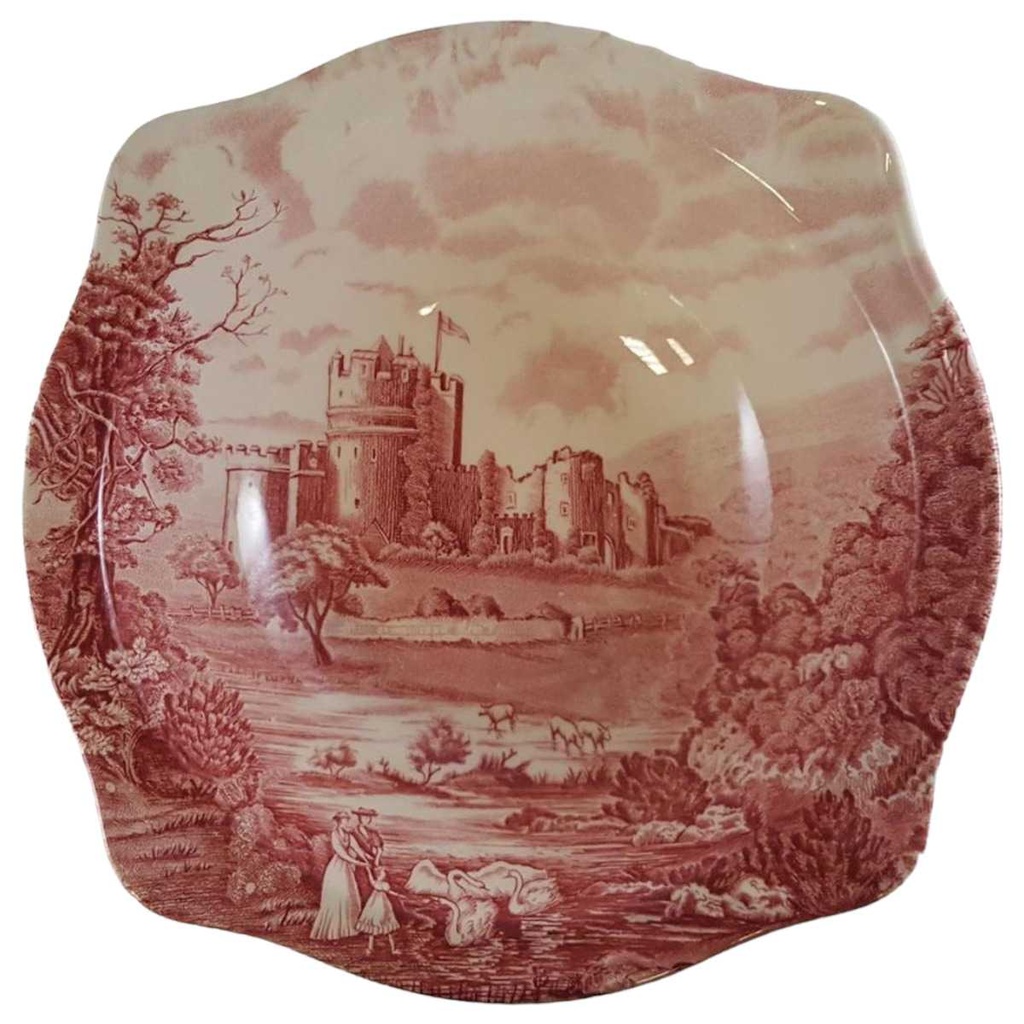 [45811496] Schüssel Servierschüssel 23,3 cm Johnson Bros Castle Story Rot gebraucht - gut