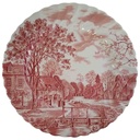 Speiseteller Essteller 25 cm Johnson Bros Cotswold Rot gebraucht - sehr gut